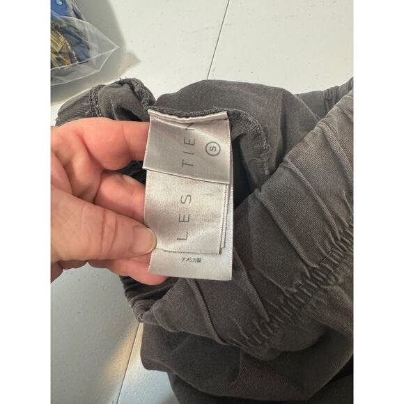 Les Tien Pants Womens Small Gray Cotton Elastic Waist Loungewear Sweatpants USA - Picture 10 of 11